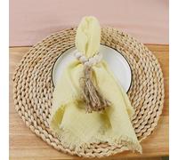 50pcs Christmas Green Gauze Cotton Napkin Reusable Tea Towel Wedding Party Table Decor Retro Burrs napkins 17 x17 inches