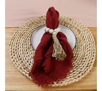 50pcs Christmas Green Gauze Cotton Napkin Reusable Tea Towel Wedding Party Table Decor Retro Burrs napkins 17 x17 inches