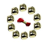 50pcs Christmas Jingle Bell with 20m Red Rope 20mm for Christmas Tree Jewelry Craft
