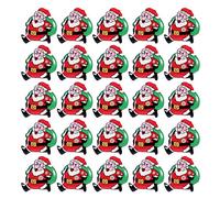 50Pcs Christmas Light Up Glow Flashing Light up LED Brooch Pin Santa Claus Badge Pins Kids Toddler Xmas Holiday