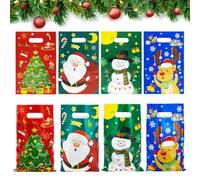 50pcs Christmas Party Bags for Girls Boys, Children Goodie Bags, Little Xmas Candy Treat Loot Bag for Kids Birthday Party Fillers - H6-SDYHSTD