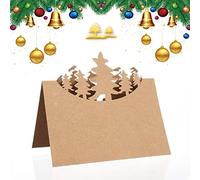 50Pcs Christmas Place Cards, Place Card Holders, Table Name Cards for Dinner, Name Place Cards for Wedding or Christmas Party Favor