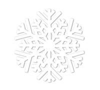 50Pcs Christmas Snowflake Placemats Winter Xmas Snowflakes Disposable Paper Table Mats 13 Inch White Hollow Out Paper Cutouts for Frozen Wonderland Holiday Party Supplies