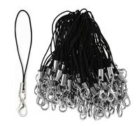50PCS Clasp Phone Charm Strings Lanyard Detachable Phone Charm Strap Hand Wrist Strap Simple Polyester Alloy DIY Hanging Charms USB Keychain Accessories