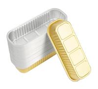50PCS Classic Aluminium Disposable Rectangular Baking Bowls Pie Plate Foil for Air Fryers Baking Cooking Storage Roasting