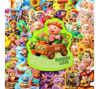 50Pcs Clay Animal Stickers Whimsical Cute Vinyl Decals for Laptops Skateboards Luggage Helmets Bikes and Phones Fans Lovers and Playful Vibe Enthusiasts