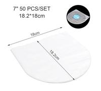 50Pcs Clear Anti-Static Vinyl Record Sleeves for 12'' 10'' 7'' LP Albums, Flap-Free Protective Covers (Pack of 50)