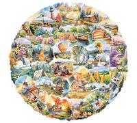 50PCS Clear Countryside Farm Aesthetic Stickers for Skateboard,Computer,Bike,Scrapbook,Laptop,Luggage - Watercolour Rural Farm Scenery Stickers of Animal Meadows Blossoms Farmhouse Windmill Tractor