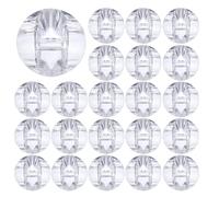 50pcs Clear Crystal Button Adorable Shirt Button Simple Sweater Fasteners Delicate Sewing Buttons Childrens Knitting Sets for Man Woman Baby DIY (White)