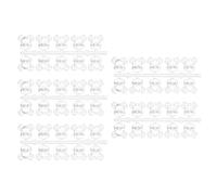 50Pcs Clear Gel Polish Practice Color Card Display Stick Bear Bow Sample Stand Acrylic False Tips Show