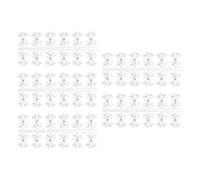 50Pcs Clear Gel Polish Practice Color Card Display Stick Nail Bear Bow Sample Stand Acrylic False Tips Palette Show Swatches Display Stand