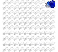 50pcs Clear Pendant Glue-on Flat Pad Bails Pendant Clasps Connector Charms for Jewelry Making Diy Crafts Jewelry Tools