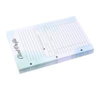 50pcs Client Profile Record Cards with Hole Design