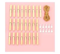 50Pcs Clothespins, Assorted Colors, Primary color large