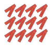 50pcs Clothing Leather Label 4x1x0.1cm with Hole, DIY Clothes Labels | Synthetic Leather, Embossed Pattern, Smooth Retro Finish, Easy Sew-On for Bag Makers and Apparel Customising