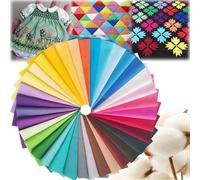 50PCS Co/tton Fabric,Material for Sewing,Quilting Patchwork Fabric,Soft and Skin-Friendly,Excellent Breathability,Rich Variety of Colors,Uniform Size,Clear and Neat Stitching,Wide Application