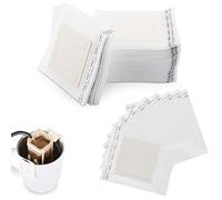 50Pcs Coffee Filter Bag, Drip Coffee Bag Disposable Hanging Ear Coffee Filters Paper for Loose Leaf Tea and Coffee