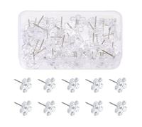 50Pcs Colored Push Pin for Office Bulletin Board Fabric Marking Picture Hanging Cork Notice Board Thumb Tacks Push Pin Document Fixing Pins