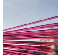 50pcs Colorful Acrylic Round Rods, Dia 3mm Acrylic Rods Colored Pegs For DIY Model Crafts, Cake Pop Sticks Acrylic(Pink,3x250mm)