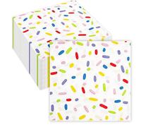 50Pcs Colorful Paper Napkins, Colorful Pattern Disposable Napkins Rainbow Striped Plaid Dots Party for Baby Shower Wedding Birthday Graduation Picnic BBQ Decoration