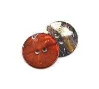50pcs Colorful Shell Buttons Snaps for Clothes Decorated Buttons for Artware Buttons for Clothes Sewing Accessories(Brown,18MM)