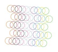 50pcs Colorful Silicone Jelly Bracelets Set 2.5mm Thick Elastic Hair Ties for Girls 90s Accessories for Women for Parties and Everyday Wear