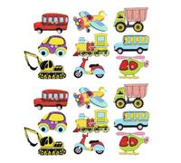 50pcs Colorful Wooden Buttons for Crafts Car Plane Decorative Set