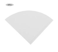 50PCS Cone Shape Drip Coffee Powder Filter Papers Coffee Cup Strainers Replacement Premium Quality White Pure Wood Pulp Paper 14x10cm 5.5x3.9in for Home Office Brewing