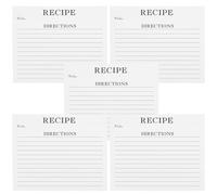 50pcs Convenient Recipe Cards Paper Sheets for Cooking Methods
