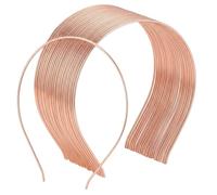 50Pcs Copper 1.2mm Width Metal Headbands Plain Thin Bulk Hair Band DIY Craft Wire Blank Head Bands Frame Hairband for Men Women Hair Accessory