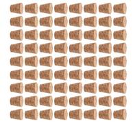50pcs Cork Wine Stoppers, Tapered Wood Plugs for Liquor Bottles