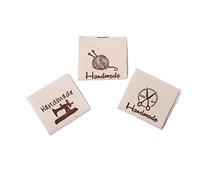 50pcs Cotton Clothing Labels Handmade Embossed Tags DIY Labels for Garment Sewing Accessories Washable