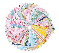 50Pcs Cotton Fabric Bundle Sewing Patchwork 4X4 Quilting Squares Fabric Colorful Fabrics Bundle Square Quiltings Patchwork Scraps Quiltings Supplies for Quilting Sewing DIY Crafting