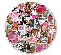 50PCS Cowboy Girl & Cowgirl Stickers - Vinyl Skateboard, Guitar, Door, Laptop, Luggage, Car, Bike, Water Bottle & Party Supplies