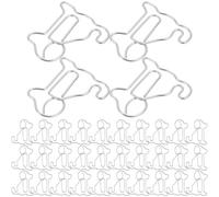 50pcs Creative Dog Paper Clips Metal Office Supplies for Documents | Silver Finish, Not Easy to Deform, Easy Storage, for Calendars, Home Planning, Scrapbookers