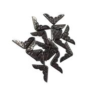 50pcs Creative Vintage Book Corner Protector DIY Iron Scrapbook Durable Practical Brackets Notebook(Black)