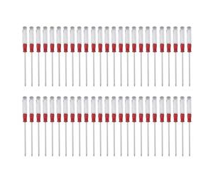 50Pcs Crystal Handle Small Screwdriver Flat &, P hillips Red | Color Differentiation with Nonslip Grip for Efficient Identification and Access in Various Situations