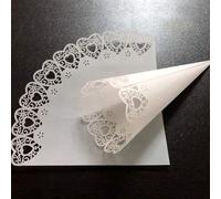 50pcs Cut Love Heart Lace Laying Candy Wedding Party Confetti Cones Confetti Cones Wedding Assembled Holder With Stand Party Paper