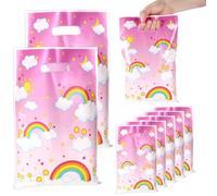 50pcs Cute Care Themed Gift Bags, Cute Care Theme Party Supplies Rainbow Sunflower Goodie Bag for Party Decoration