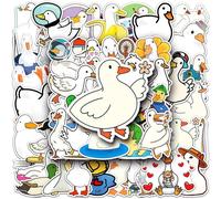 50pcs cute cartoon duck stickers waterproof vinyl cute funny stickers suitable for laptop phablet hydrofoil kettle bike luggage computer.