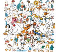 50pcs Cute Goose Stickers, Waterproof Geese Meme Stickers Funny Animal Decals Decor Decoration Gifts Creative Silly Sticker Party Favors for Water Bottle Car Phone Laptop