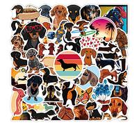 50PCS Cute Sausage Pet Dogs Stickers for Adults Teens Kids Dog Lovers Gift,Kawaii Dachshund Dog Waterproof Decals for Phone Laptop Scrapbook Skateboard Bike Phone Case Luggage Computer