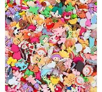 50pcs Cute Slime Charms Mixed Set Resin Flatback for DIY Craft Making and Ornament Scrapbooking Beads Assorted Candy Fruit Cake Resin Christmas Gifts Trellis Resin Ornament Kit Making Supplies
