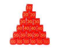 50pcs Damage Indicator Dice Acrylic 6 Sided Game Animation Character Damage Counter Discs Easy to Read Numbers