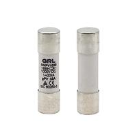 50pcs DC 1000V Solar Fast Blow Ceramic GPV Fuse Link DNPV1038 10X38 GG Cutout 2A 4A 6A 8A 10A 16A 20A 25A 30A(2A)