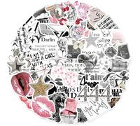 50Pcs Decorative PET Sticker Scrapbooking Sticker for Water Bottle Journal Notebook Laptop Guitar Luggage Phone Cover Educational Sticker Scrapbooking Sticker Character Recognition Sticker Creative