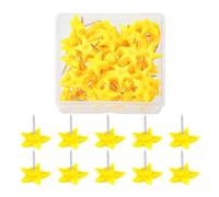 50Pcs Decorative Push Pins for, Five pointed star ye