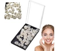 50pcs Dental Temporary Tooth Cap Crown Fake Teeth,Temporary Realistic Crown,Tooth Repair Kit,False Tooth Replacement,Ideal for Teeth Oral Care,Dental Revitalize Crowns,for Missing Teeth(Back Teeth)