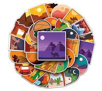 50Pcs Desert Stickers Laptop Car Scrapbook Phone Skateboard Suitcase Luggage Bike Desert Stickers Vinyl Waterproof Aesthetic Personalised Stickers for Teens Boys Girls Adults Children