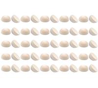 50PCS Diameter 25mm Split Wood Balls Unfinished Half Round Wooden Balls Hemispherical Wood Beads for DIY Art Craft Projects Jewelry Making Ornament